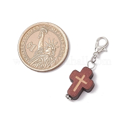 2 шт. подвеска-крест из натурального дерева&nbsp;HJEW-JM03264