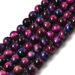 Природных тигровый глаз бисер нитей G-F561-8mm-B09