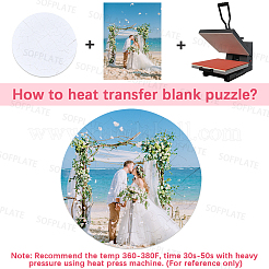 4 pieza de rompecabezas en blanco de transferencia de calor de papel de 4 estilos para niños adultos&nbsp;DIY-SP0004-27