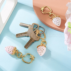 3 шт. подвески в виде клубники из смоляных стразов&nbsp;HJEW-TAC0094