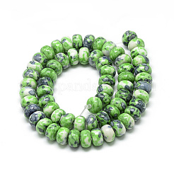 Синтетический океан белого нефрита бисер пряди G-S257-5x10mm-11