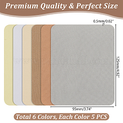 30 шт. 6-х цветные тканевые заплатки для пришивания и утюжки PATC-GA0001-38