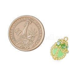 Светящиеся подвески-капли из стеклянных бусин ручной работы&nbsp;PALLOY-MZ00962-03