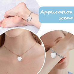 2 collana con ciondolo a forma di cuore in acciaio inossidabile per bara cineraria&nbsp;NJEW-CN0001-25