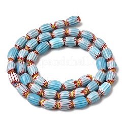 Colliers de perles ovales en verre millefiori faites à la main&nbsp;LK-Z001-02A-04