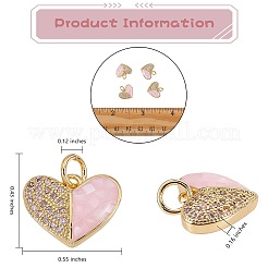 4 шт. Настоящая позолоченная латунь 18k с прозрачным кубическим цирконием KK-SZ0004-43