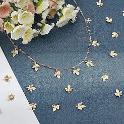 秋をテーマにした304ステンレススチールペンダント  カエデの葉  ゴールドカラー  15x12x2mm  穴：1mm  30個/箱&nbsp;STAS-UN0020-67G