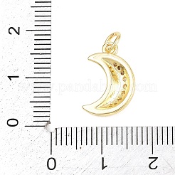 Pendenti in zirconi cubici trasparenti in micro pavè di ottone&nbsp;KK-F938-09G