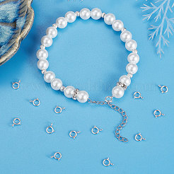 20 шт. 925 пружинные кольцевые застежки из стерлингового серебра STER-BBC0001-47