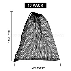Aufbewahrungsbeutel aus Polyesternetz mit Kordelzug&nbsp;LS-ABAG-WH0044-49C