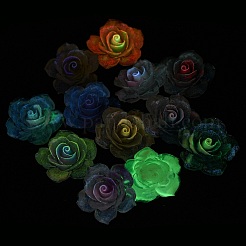 Cabochon decoden luminosi in resina epossidica trasparente&nbsp;CRES-M032-04E