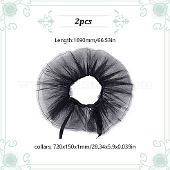 Съемные женские вышитые воротники из волокна AJEW-WH0248-632B