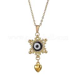 Стеклянные бусины и смоляные подвески в виде солнца и сердца от сглаза NJEW-MZ00100