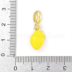 Латунные эмалевые фрукты европейские подвески&nbsp;KK-Z090-08G-01