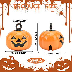 20 шт. колокольчик из тыквы на Хэллоуин KKB-GF0001-01