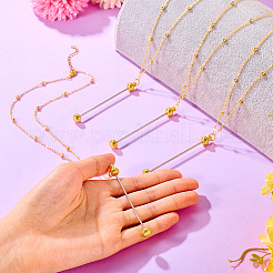 Изготовление ожерелья-цепочки из латуни с круглым шариком NJEW-TAC0019