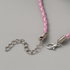 Geflochtene schnurarmbänder aus pu-leder für frauen&nbsp;BJEW-WH0022-01J