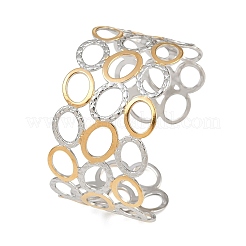 Браслеты-манжеты из нержавеющей стали 304 для женщин BJEW-G757-11GP