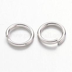 Платина латунь круглый открытые кольца прыжок для ювелирные изделия DIY X-JRC7mm-NF