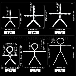 6шт 6 стиля пластиковая фигурка подвижный скелет DIY-PH0020-90