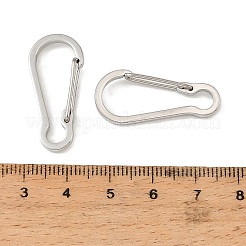 304ステンレススチールロッククライミングカラビナ  キースナップクラスプ  ステンレス鋼色  30x13.5x5mm  内径：25x9mm&nbsp;STAS-F364-02P-01
