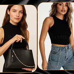 2 шт. двухцветная цепочка для брюк из сплава&nbsp;HJEW-PH02273