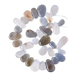 Naturelles bleu perles de calcédoine brins&nbsp;G-NH0075-A01-01