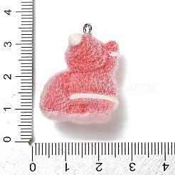 Рождественские подвески из непрозрачной смолы с эффектом флокирования&nbsp;LS-RESI-C064-01A