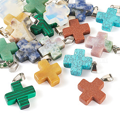 18шт 9 стиля смешанные подвески с драгоценными камнями G-TA0002-32