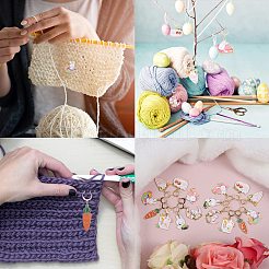 Кролик морковь кошка сплав эмаль кулон украшение HJEW-SW00032