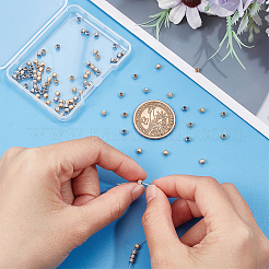 100 шт. 2 бусины из нержавеющей стали STAS-UN0056-01