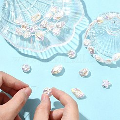 35 шт. 7 стиля гальванизированных непрозрачных смоляных бусин с имитацией барочного жемчуга&nbsp;RESI-CJ0005-09