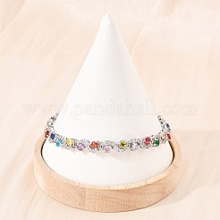 Теннисные браслеты из платиновой латуни с микропаве из кубических цирконий&nbsp;BJEW-B160-08P