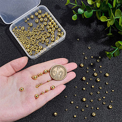 240 шт. 3 стиля латунные сплошные бусины KK-ME0002-70