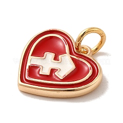 Настоящие позолоченные кулоны из латуни с эмалью 18k&nbsp;KK-M273-06K-G