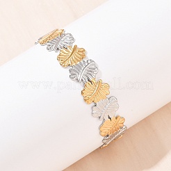 Браслеты-манжеты из нержавеющей стали 304 для женщин BJEW-G757-05GP