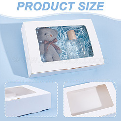 Прямоугольные бумажные коробки для печенья с прозрачным окном CON-WH0098-15B-02