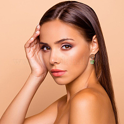 30 шт. фурнитура для сережек-гвоздиков из орехового дерева WOOD-HY0001-14