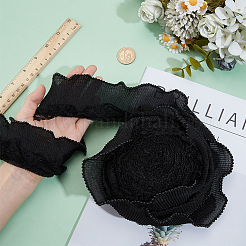 Шифоновая ткань кружевная лента с морщинами OCOR-MA0001-60