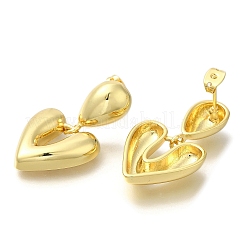 Boucles d'oreilles pendantes en laiton plaqué or&nbsp;EJEW-L097-28G