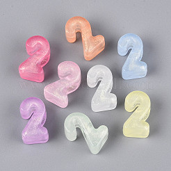 Светящиеся матовые прозрачные акриловые бусины&nbsp;TACR-T029-21C