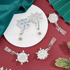 1 комплект значков в виде снежинок AJEW-FH0003-69