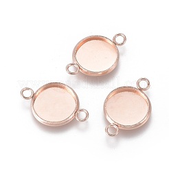 201 connettori cabochon in acciaio inossidabile&nbsp;STAS-F191-15RG-D