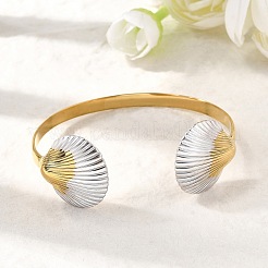 Браслеты-манжеты из нержавеющей стали 304 для женщин&nbsp;BJEW-F509-01G