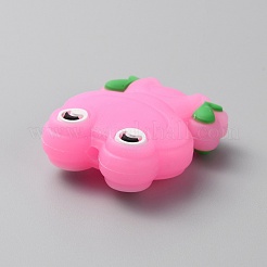 Светящиеся пищевые экологически чистые силиконовые бусины в виде лягушки&nbsp;LS-SIL-WH0003-12I