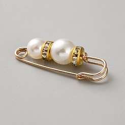 合金安全ピンブローチ  ウエストパンツ締め付け用キルトピン 女性用  ライトゴールド  13x37.5x9.5mm&nbsp;AJEW-WH20071-001G-05