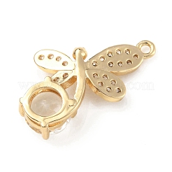 Латунь с подвесками из стекла k9 и стразами&nbsp;KK-C024-04KCG-02