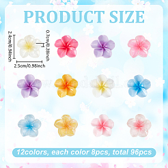 96шт 12 цвета прозрачные кабошоны из смолы&nbsp;CRES-ME0001-03