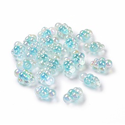 Placcatura uv perline acriliche iridescenti arcobaleno&nbsp;PACR-H001-03