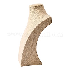 Деревянная покрыта имитацией мешковины ожерелье дисплеи NDIS-K001-B15